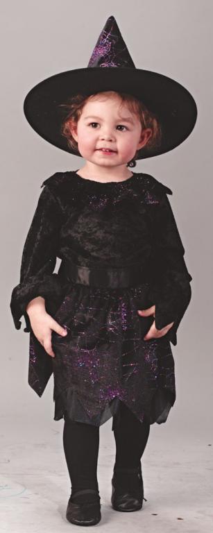 Witch Spiderweb Glitter Toddler Costume