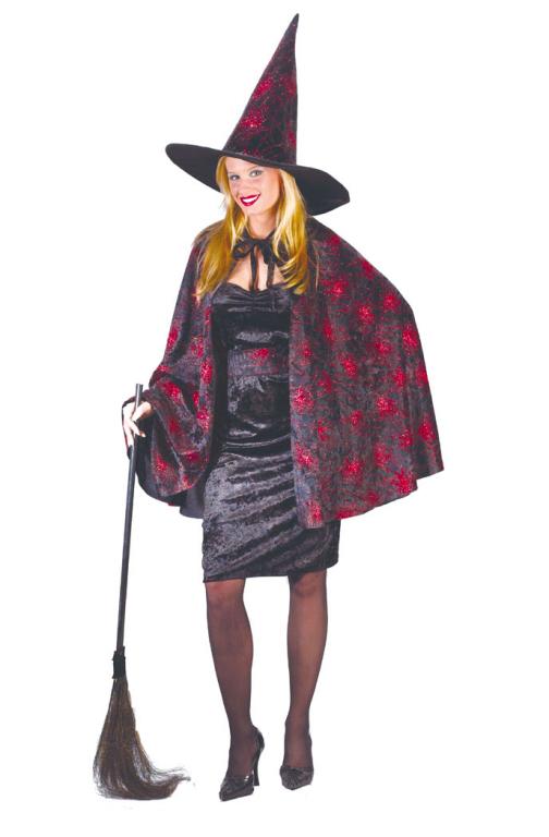 Witch Glitter Chip Orange Adult Costume