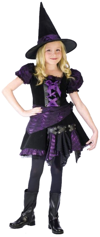 Witch Purple Punk Child Costume