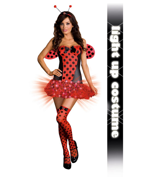 Sexy Light Me Up Ladybug Women's Costume