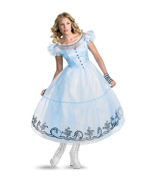 Deluxe Womens Alice In Wonderland Movie Alice Costume