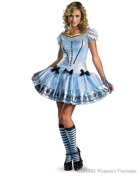 Sassy Blue Disney Alice In Wonderland Womens Costume