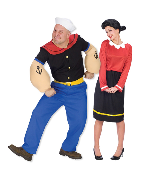 Olive Oyl Adult Couples Costume