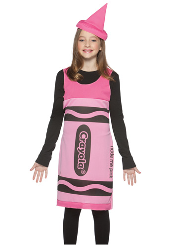 Tween Pink Crayon Dress : Costumes Life